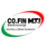 Logo Co.Fin Elettronica - MTI Logo Co.Fin Elettronica - MTI con ellissi verde e rossa. Al centro nomi aziende in nero